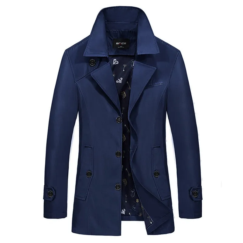 Men Trench Coats 2019 Spring Fashion Brand Turn-Down Collar Slim Men Jacket Thin Plus Size M-9XL Casual Coats Cool XA257