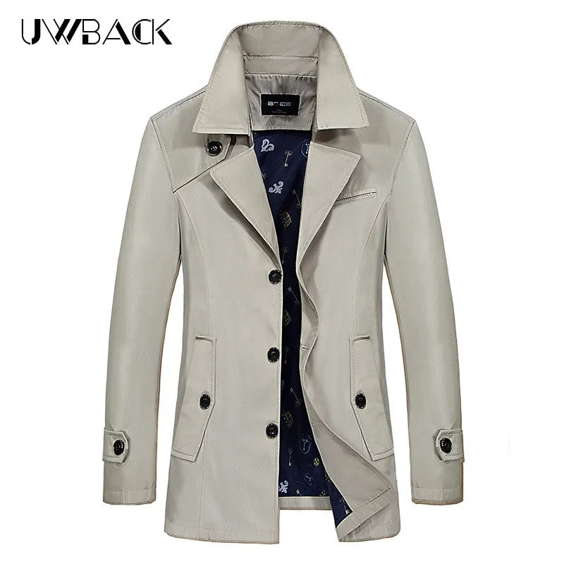 Men Trench Coats 2019 Spring Fashion Brand Turn-Down Collar Slim Men Jacket Thin Plus Size M-9XL Casual Coats Cool XA257