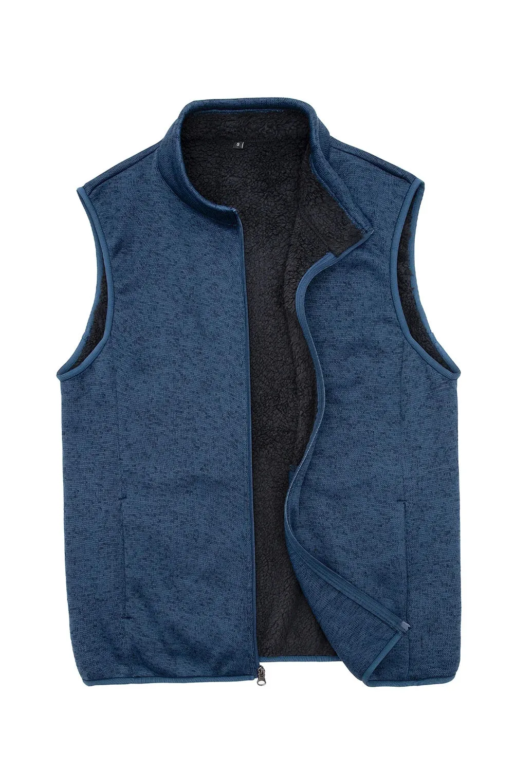 Men's Sweater Fleece Vest, Sherpa Lined