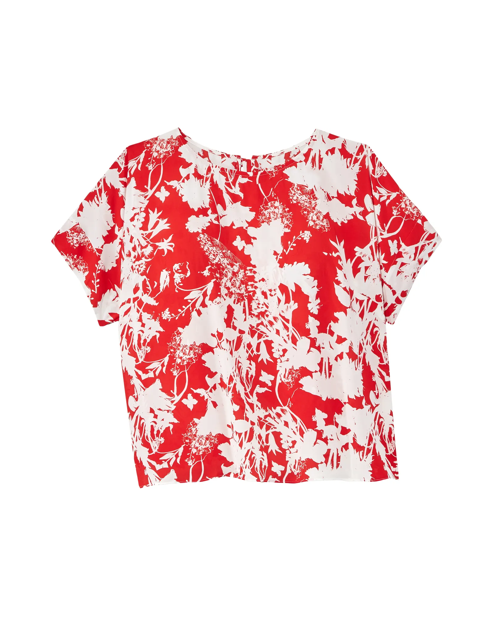 Nicole Short Sleeve Blouse | Red / White