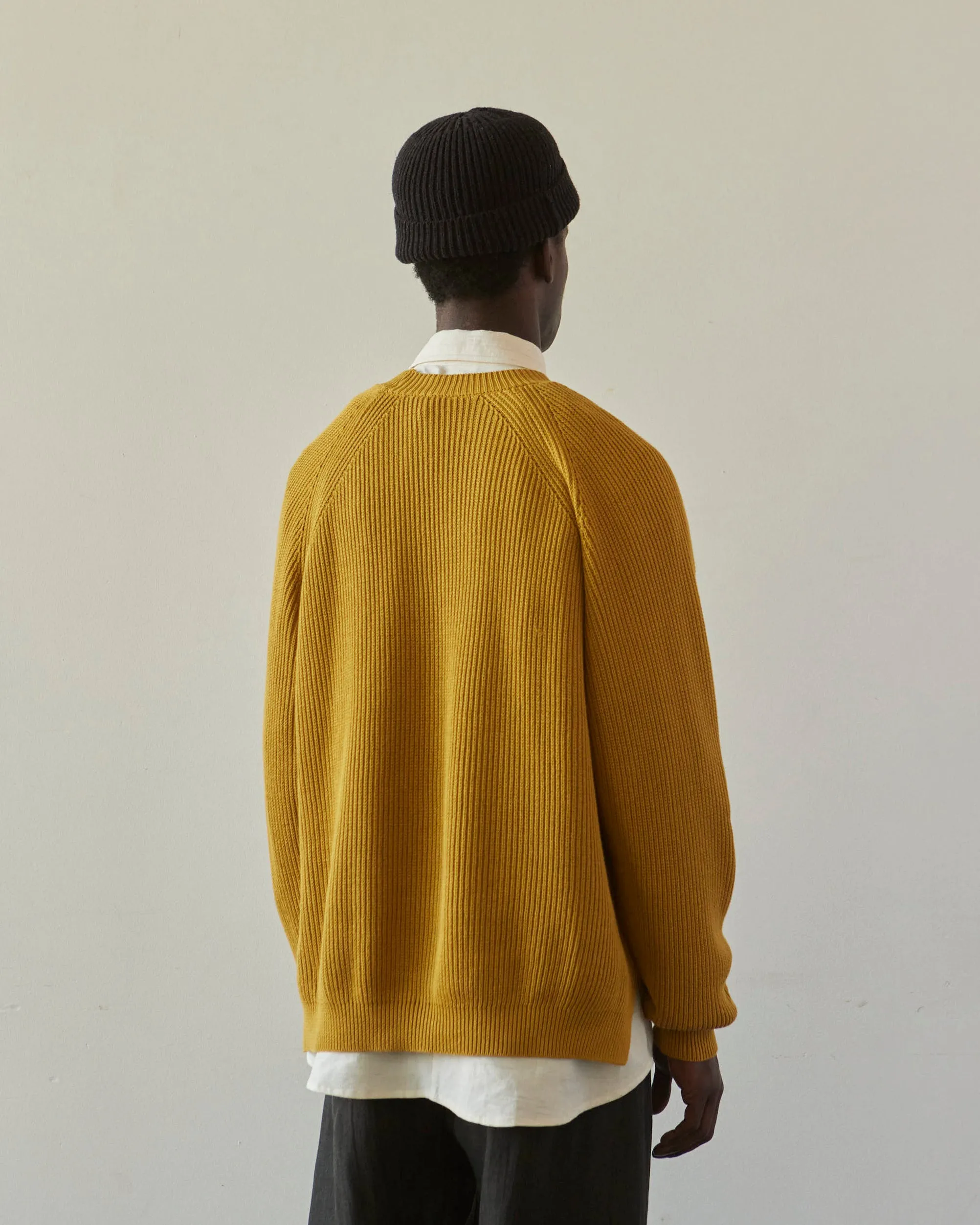 O-Project Knitted Crewneck, Yellow Gold