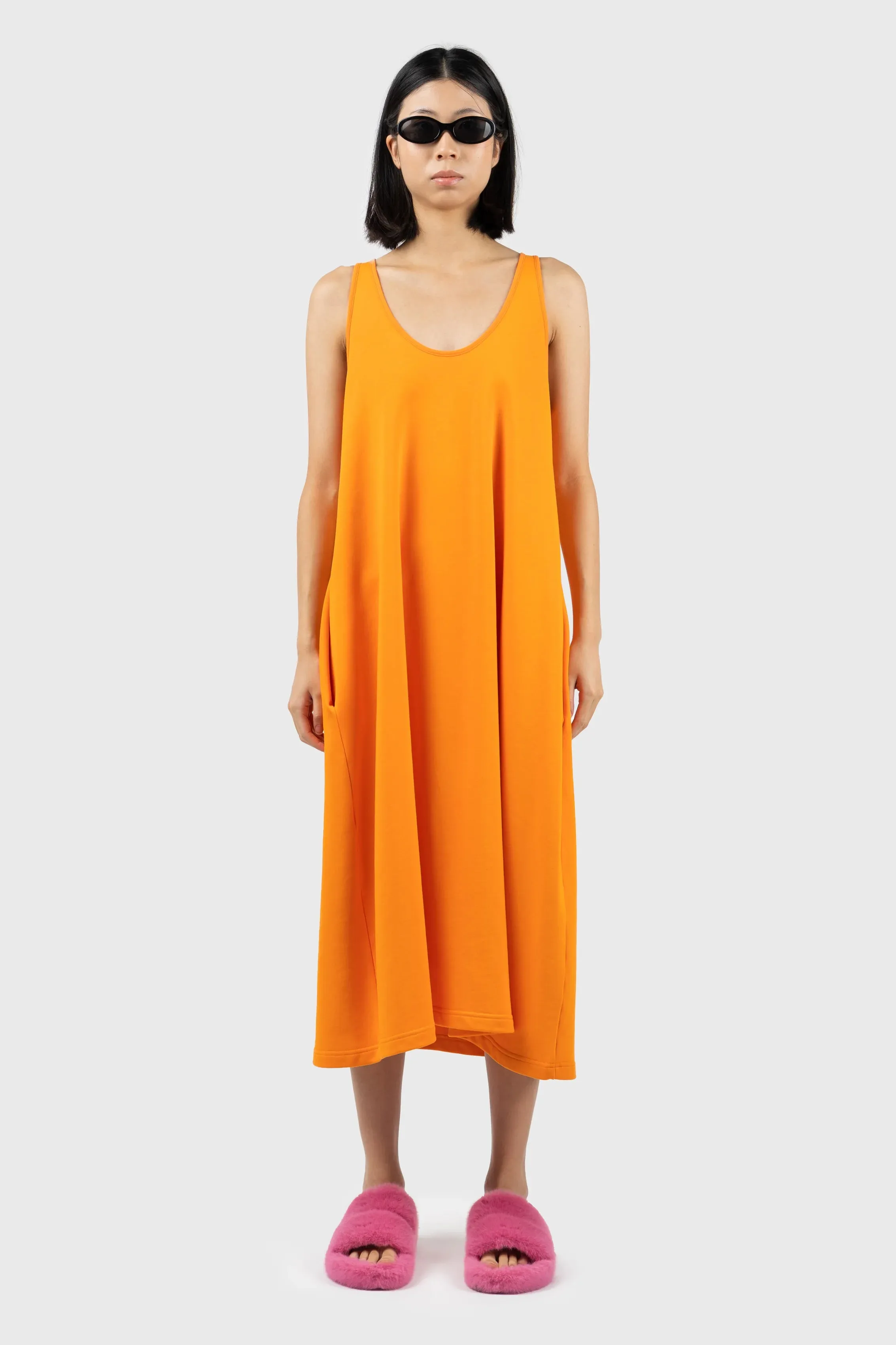 Orange Heavyweight Jersey Dress