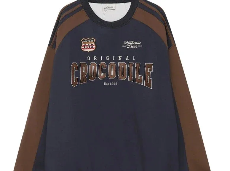 Original Crocodile Varsity Sweatshirt Tops