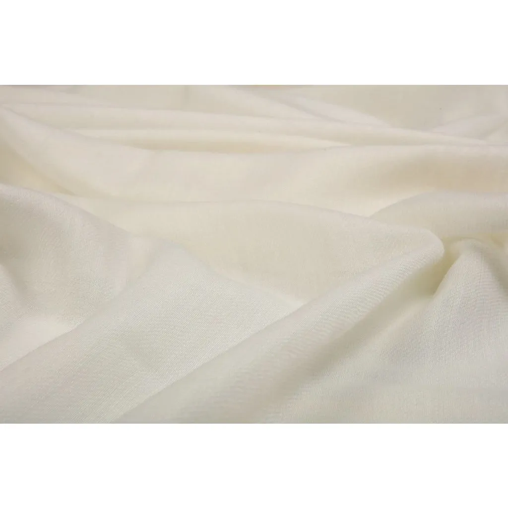 Pearl White Wool Lightweight Scarf