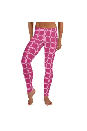 Pink Squares Leggings