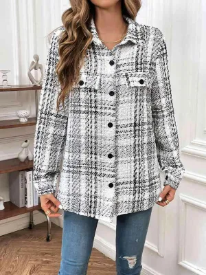 Plaid Button Down Jacket