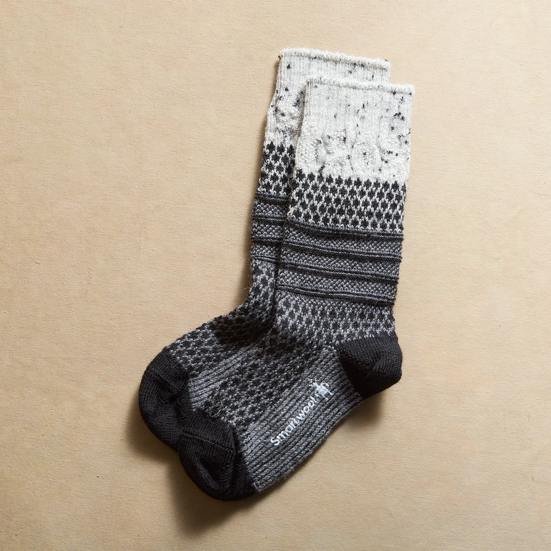 Popcorn Cable Crew Socks