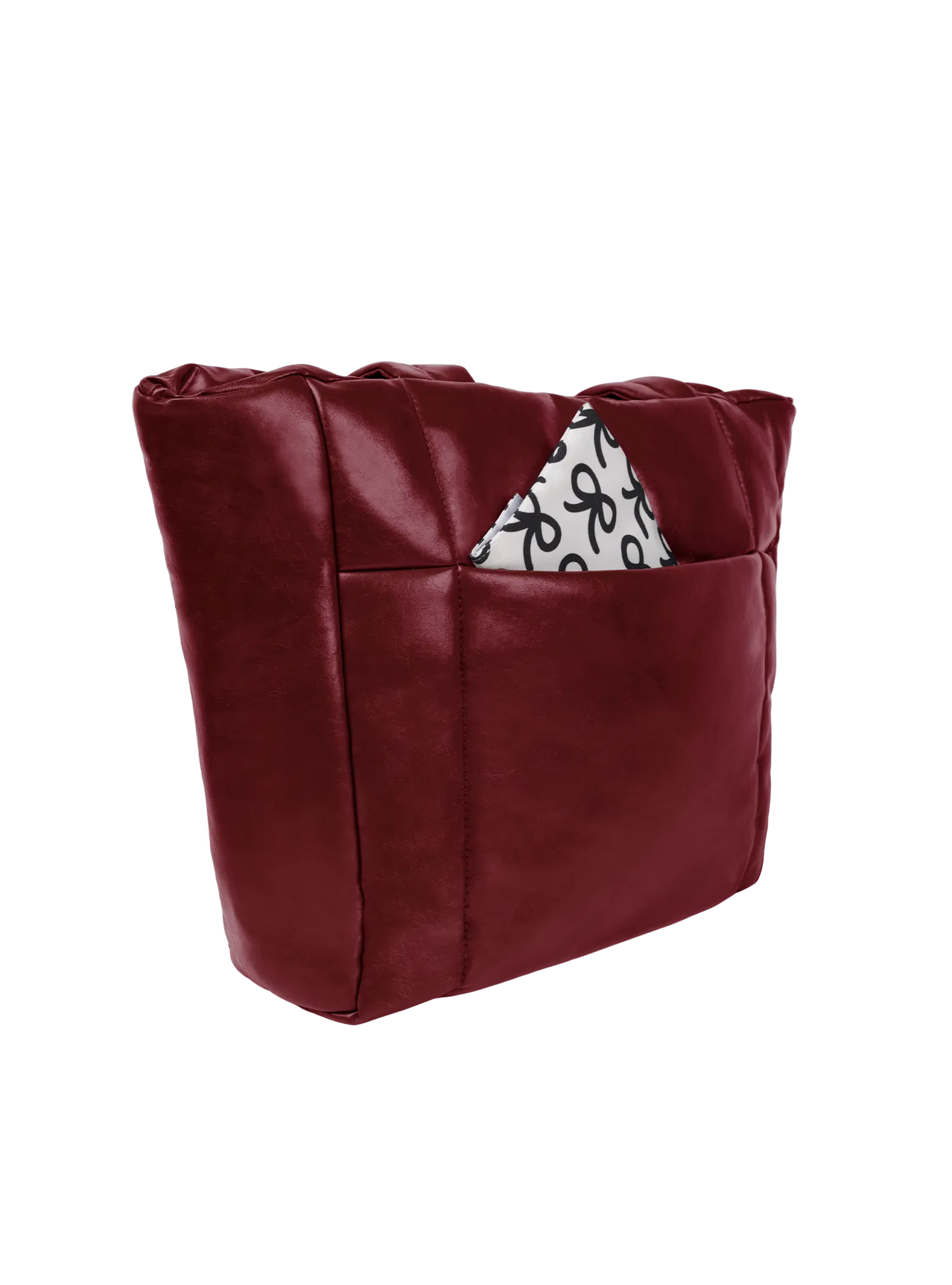 Puffer Shopper (Rich Dark Cherry)