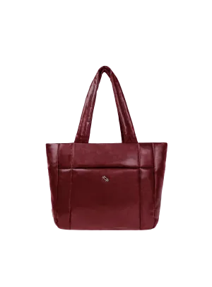 Puffer Shopper (Rich Dark Cherry)