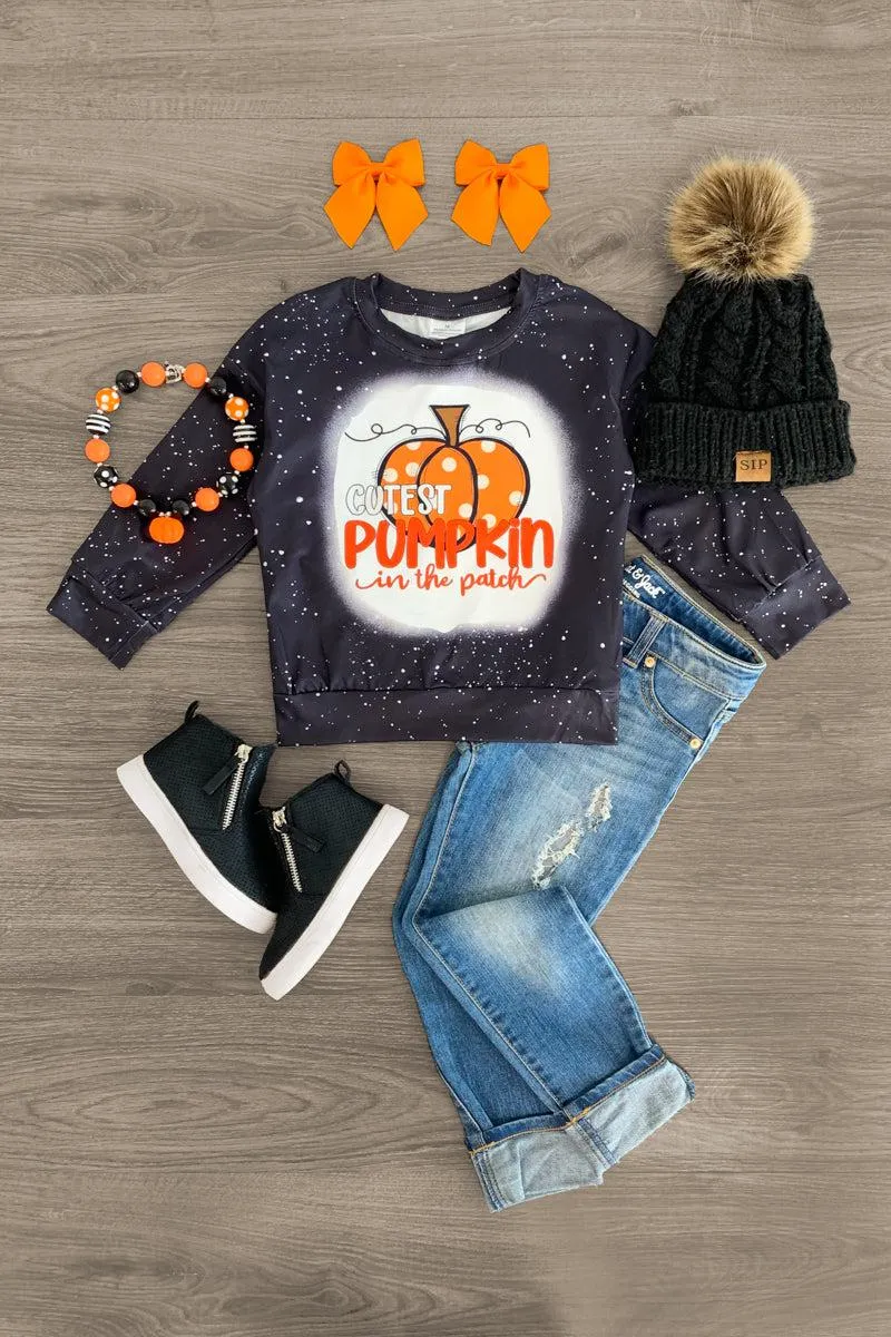 "Cutest Pumpkin In The Patch" Black Top