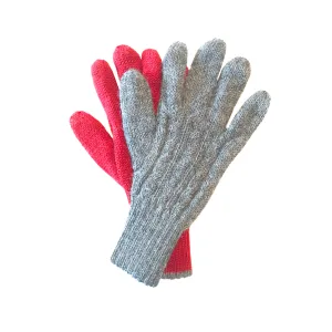 Reversible Double Knit Alpaca Gloves