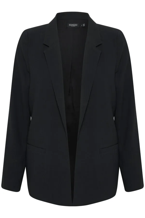 Soaked Womens Shirley Blazer LS Black