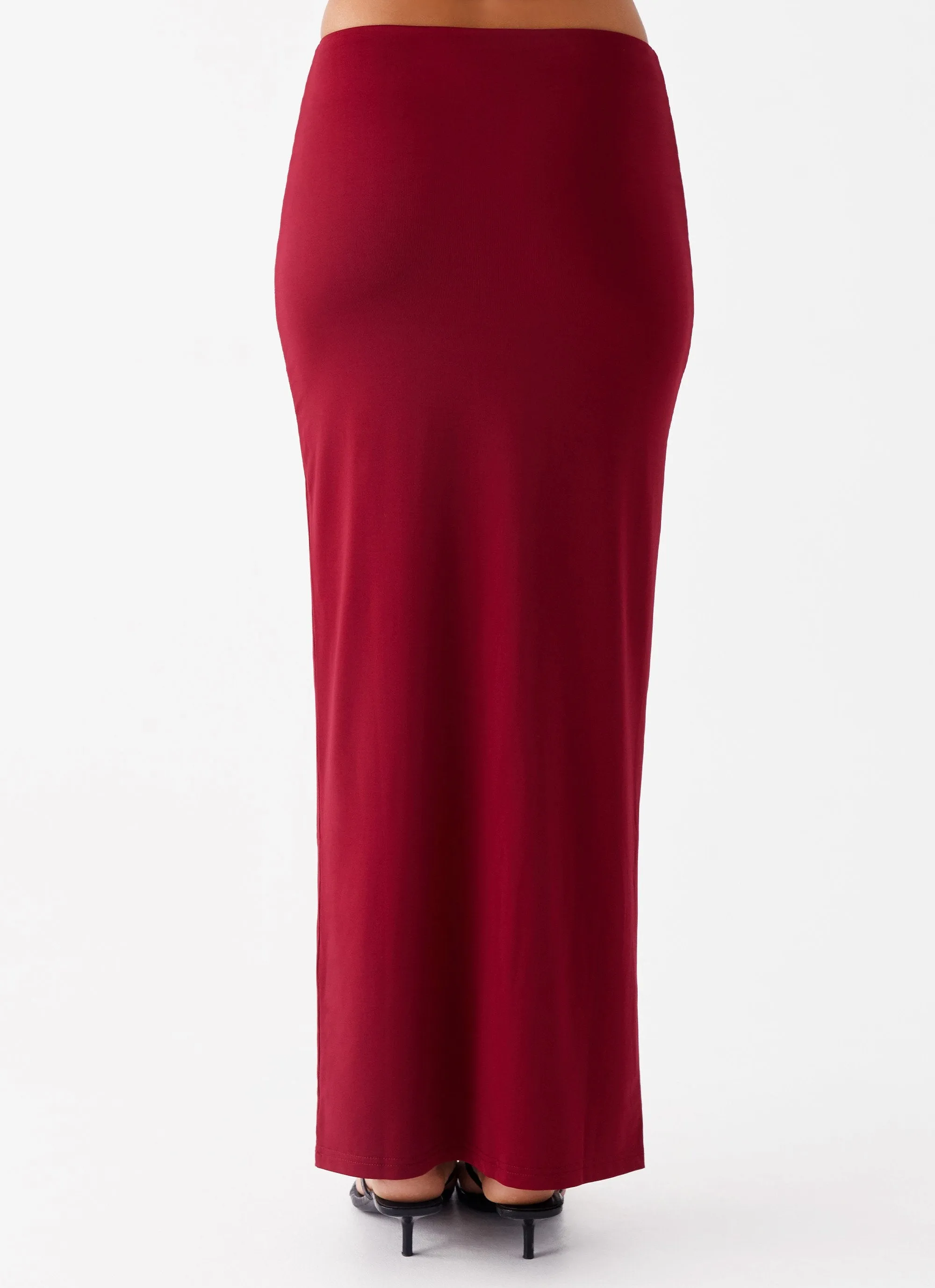 Solace Soul Maxi Skirt - Maroon