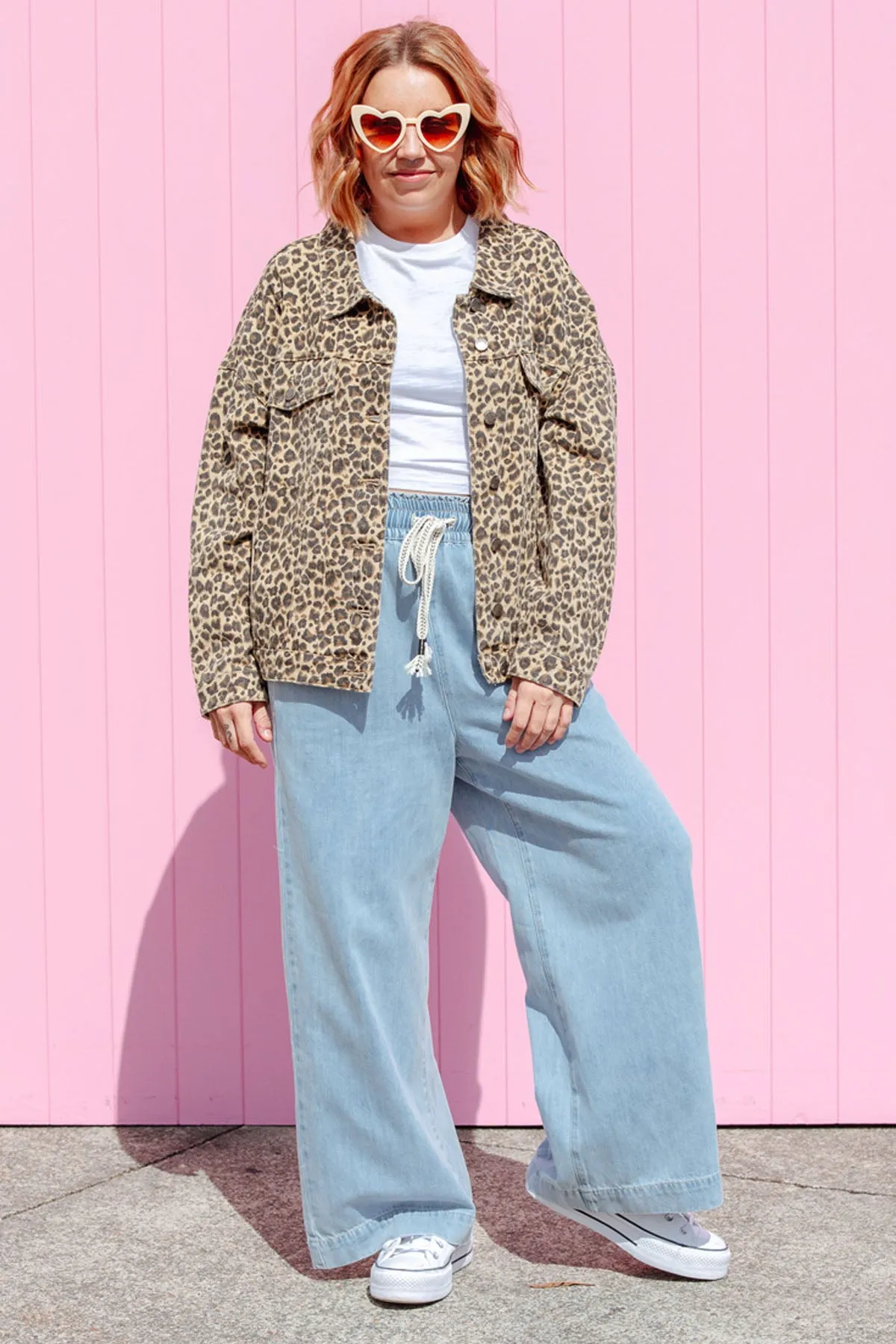 Street Denim Jacket - Leopard