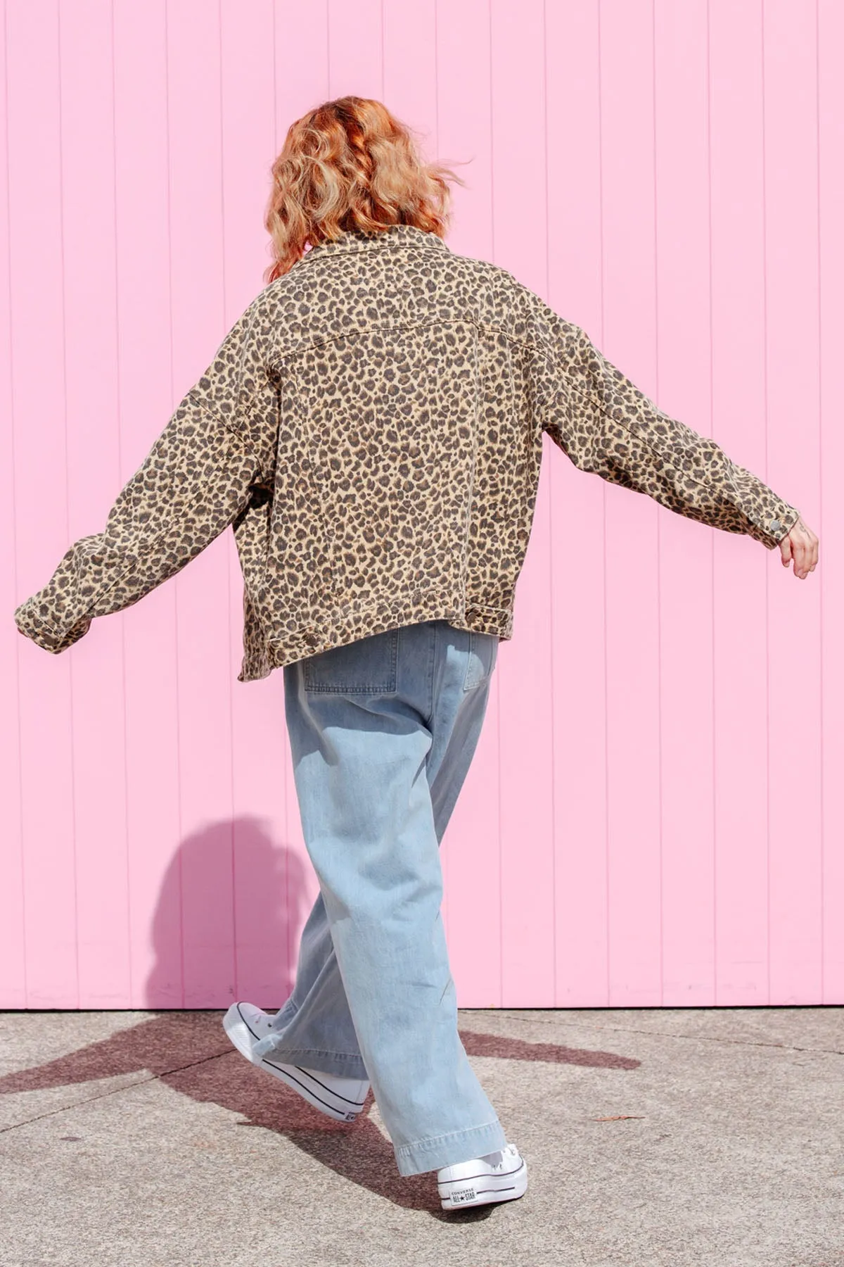 Street Denim Jacket - Leopard