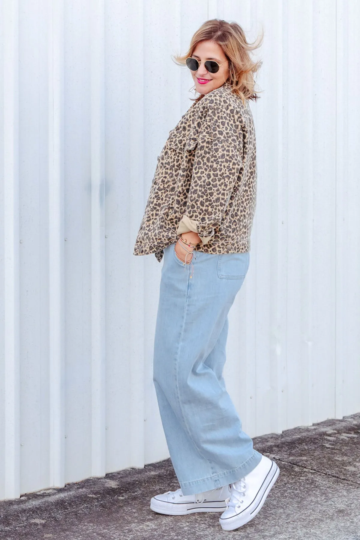 Street Denim Jacket - Leopard