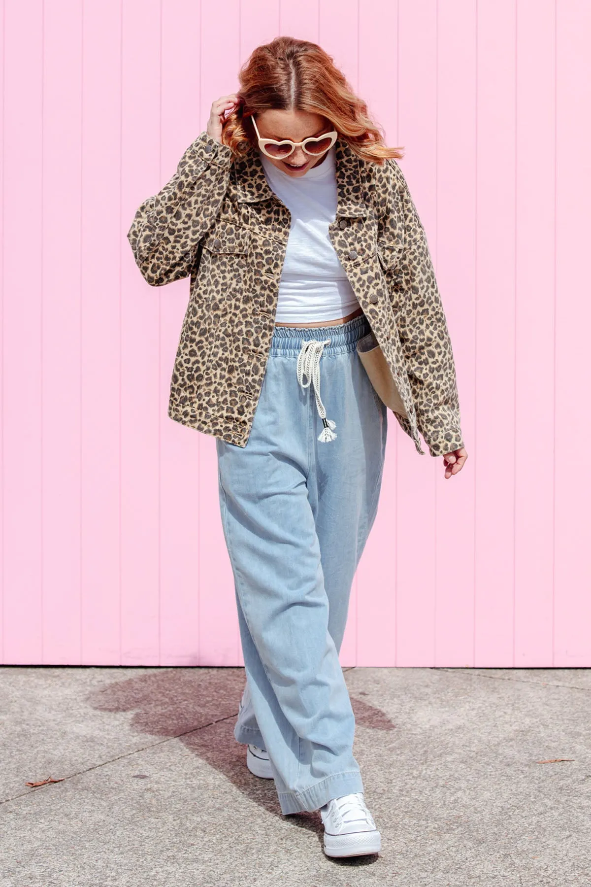 Street Denim Jacket - Leopard