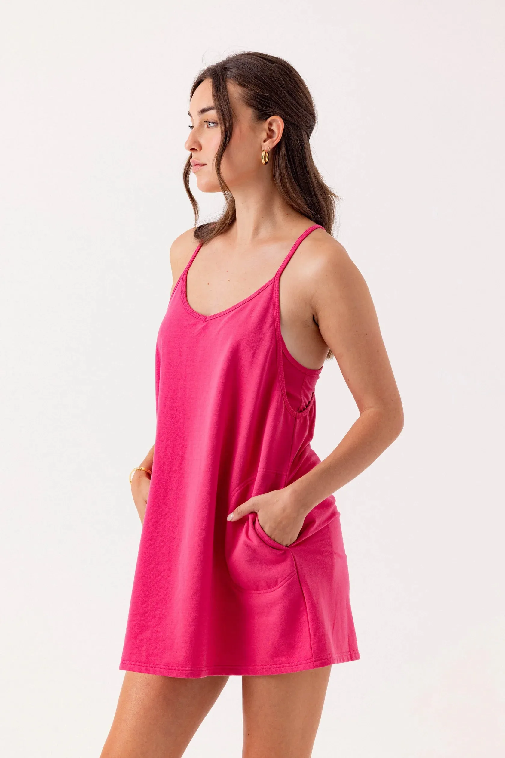 Su048 Sundays Pink Romper Dress