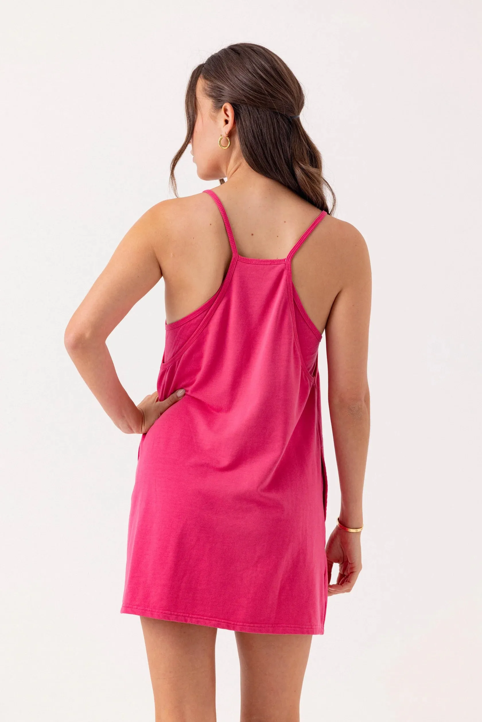 Su048 Sundays Pink Romper Dress