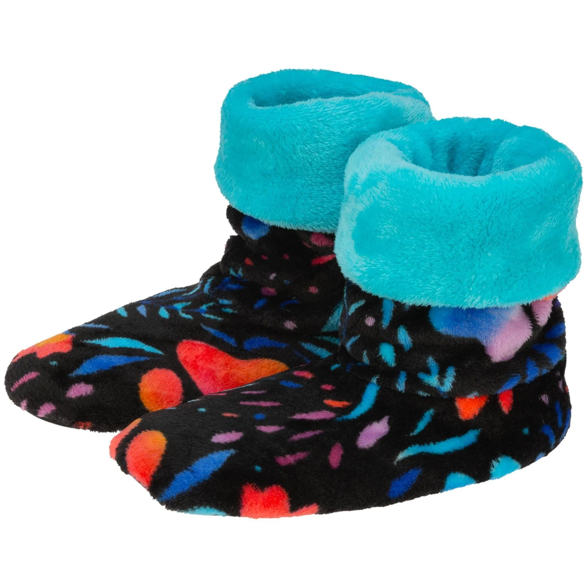 Super Cozy™ Paw Print Fleece Slipper Booties