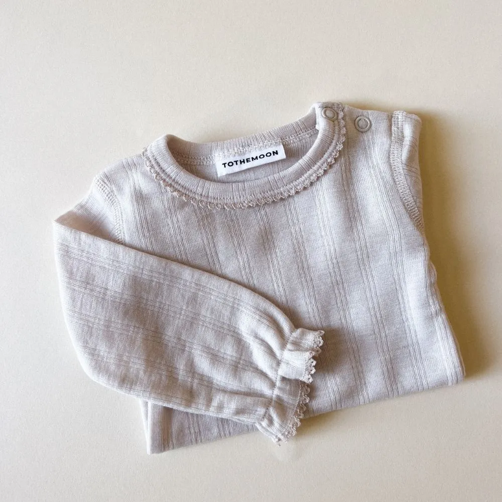 Tothemoon ☾ - Body - Long sleeve - Piquette Endings - 100% Wool - Moonbeam