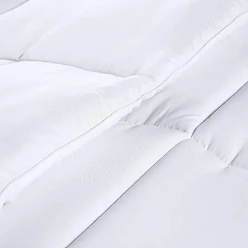 Utopia Bedding Comforter Duvet Insert - Quilted Comforter with Corner Tabs - Box Stitched Down Alternative Comforter (Queen, White)