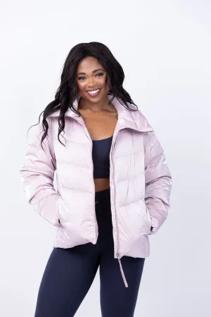 Varley Alena Down Jacket in Ash Rose Shimmer