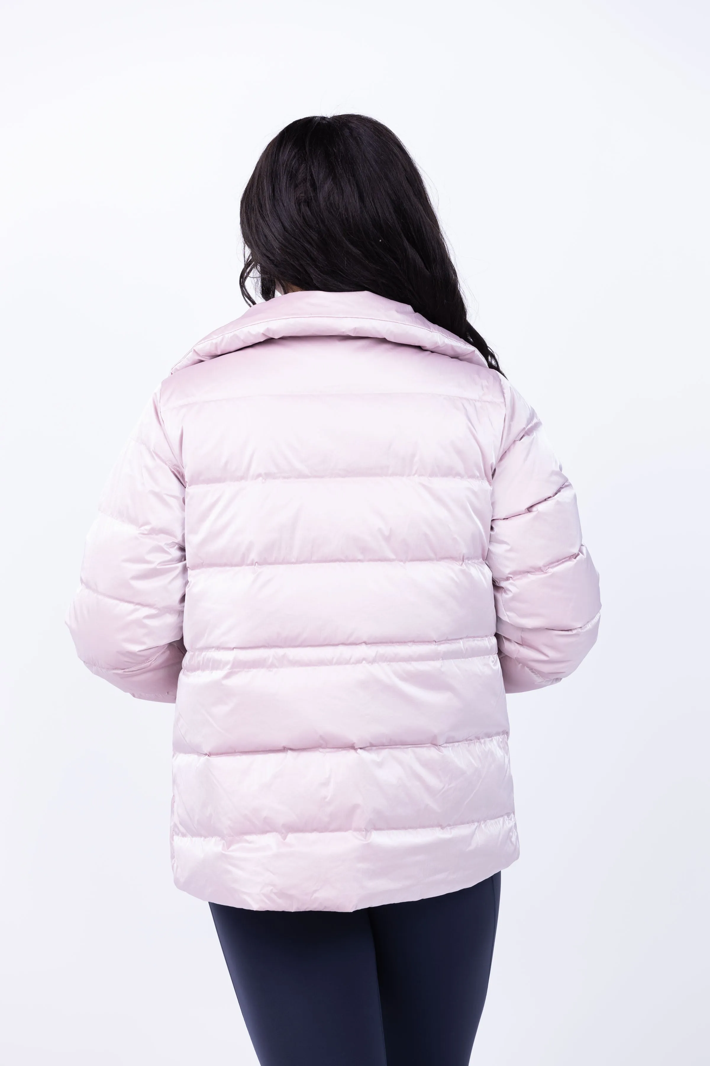 Varley Alena Down Jacket in Ash Rose Shimmer