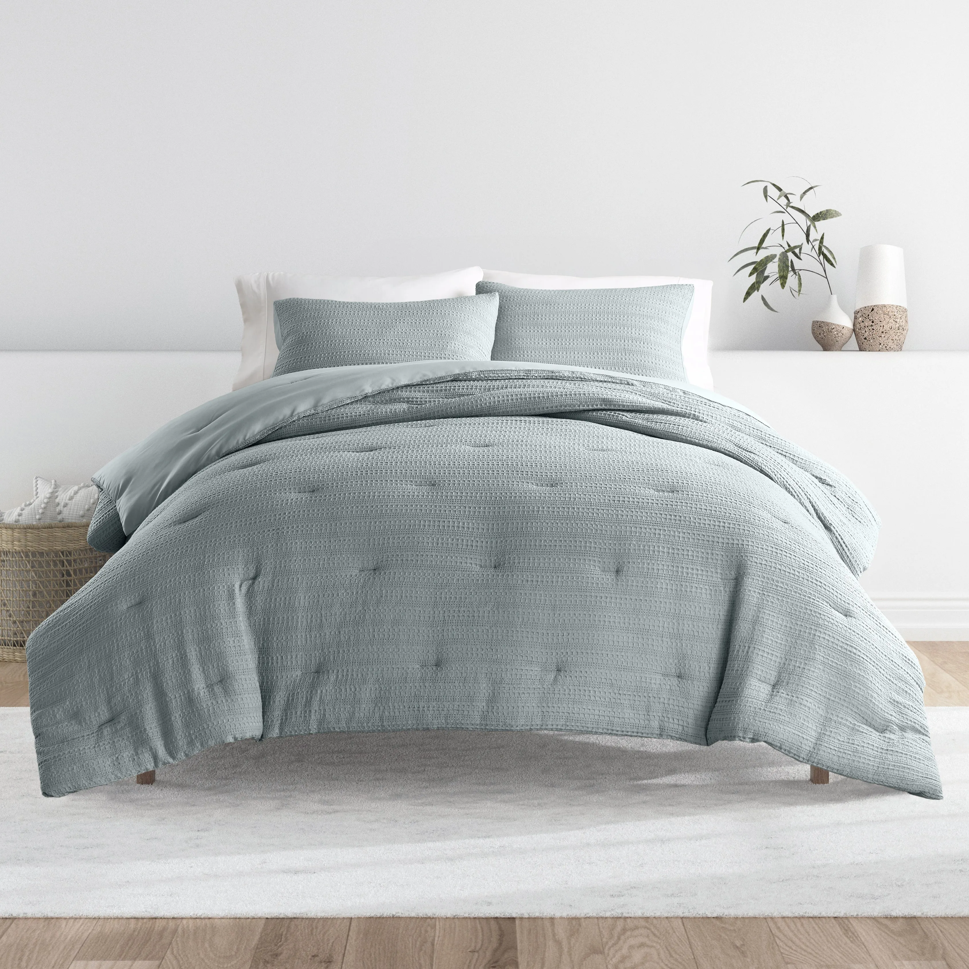 Waffle Textured Down-Alternative Comforter Set