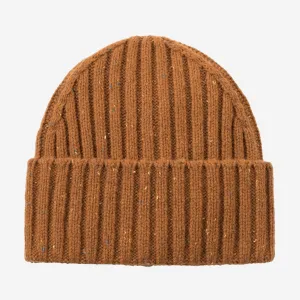 Wells Fleck Rib Beanie - Dark Ochre