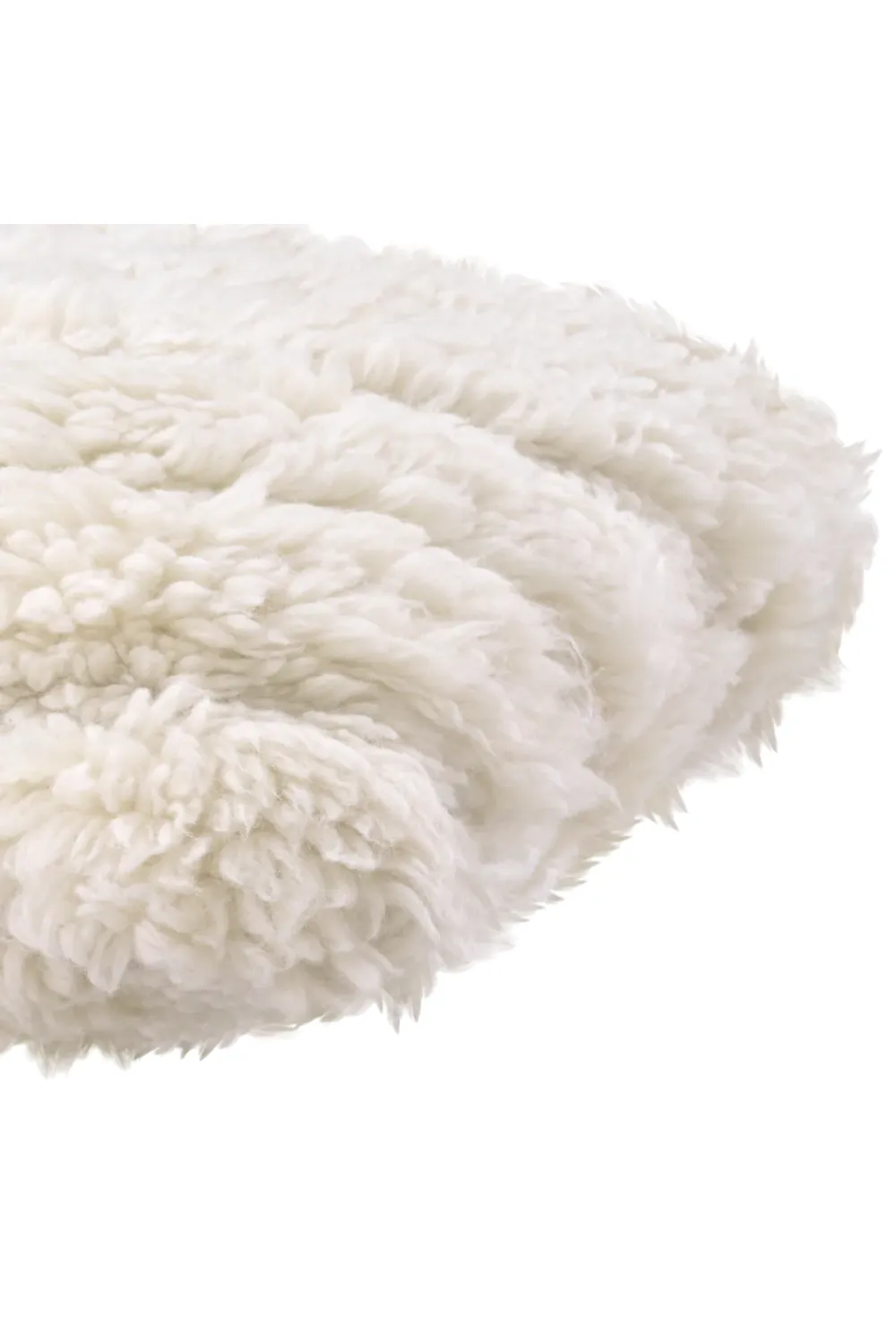 White Wool Cushion L | Eichholtz Andres