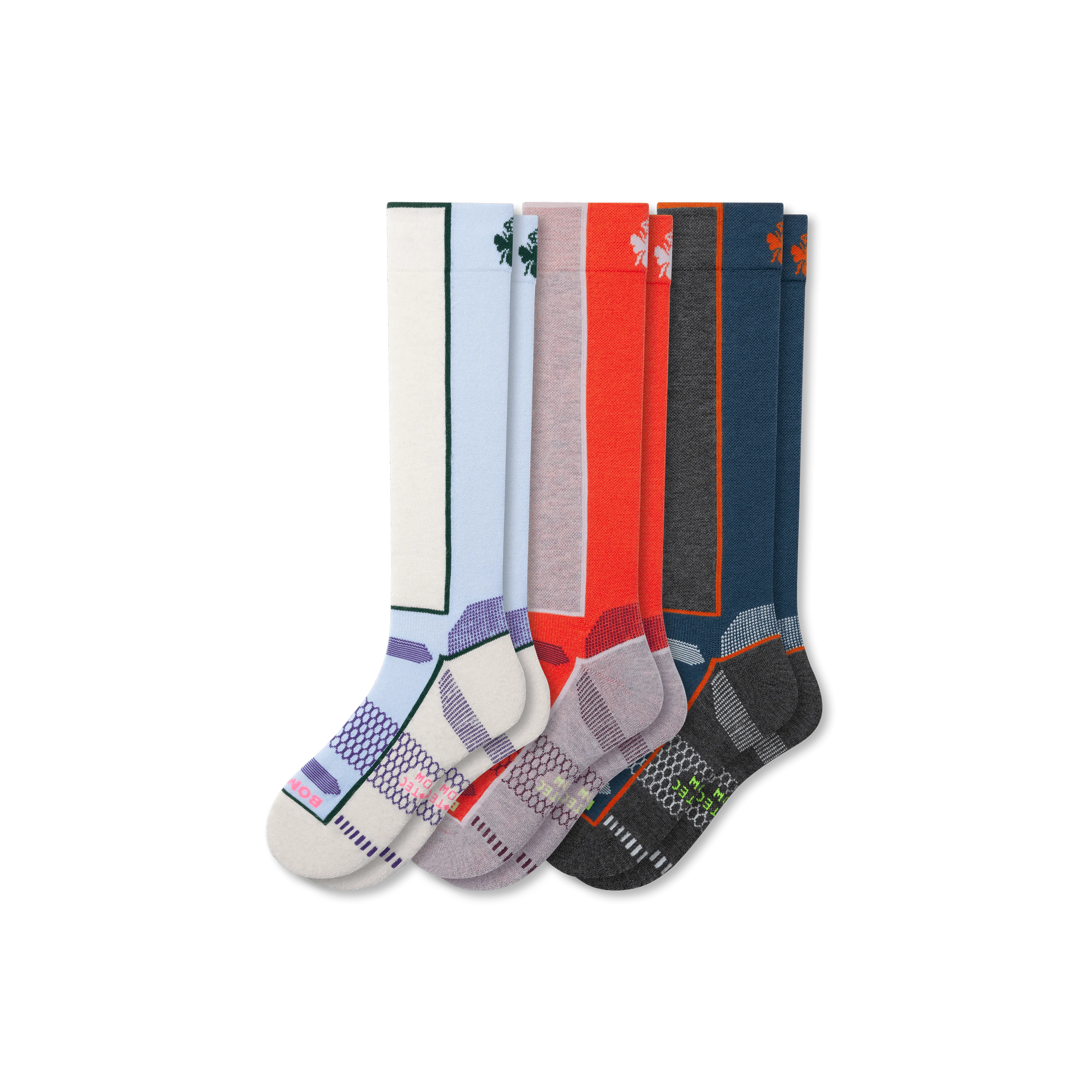 Women's Mid-Cushion Merino Wool Blend Ski & Snowboard Sock 3-Pack