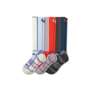 Women's Mid-Cushion Merino Wool Blend Ski & Snowboard Sock 3-Pack