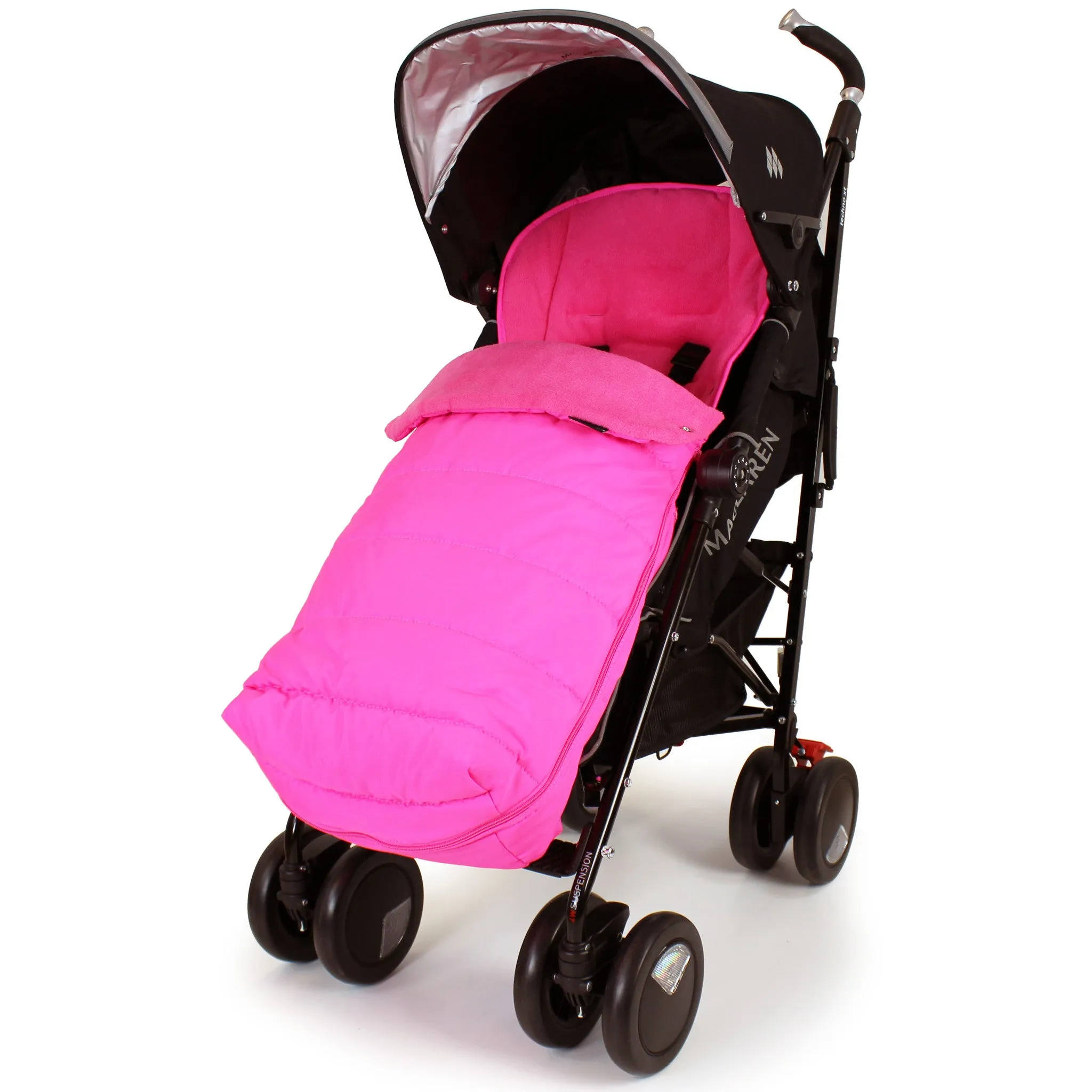 XXL Large Luxury Foot-muff And Liner For Mamas And Papas Armadillo - Raspberry (Pink)