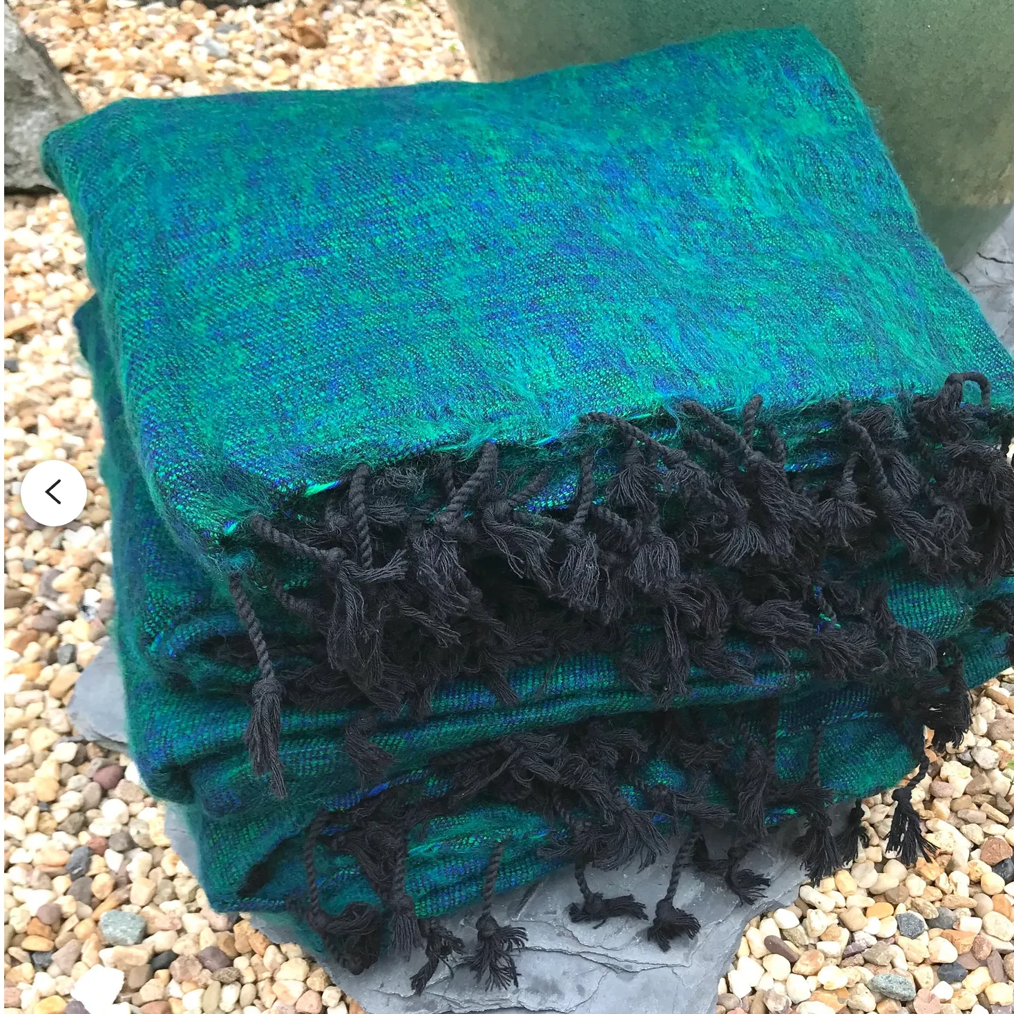 Yak Wool Throw - Deep Sea Blue